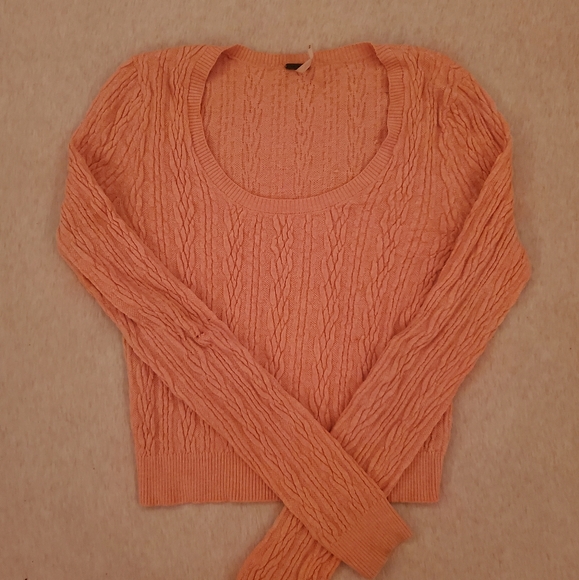 Free People Cable Knit Cropped Sweater - Picture 2 of 5